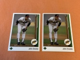 (2) JOHN SMOLTZ 1989 Upper Deck Baseball ROOKIE