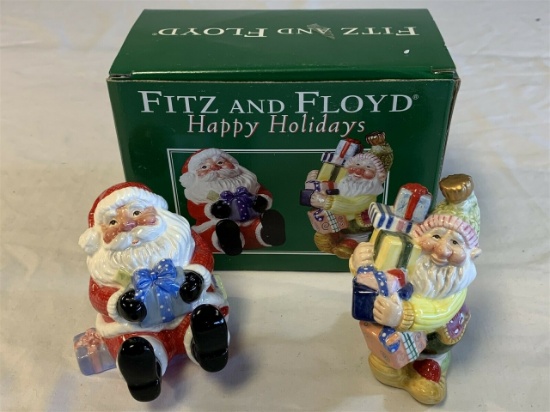 Fitz  Floyd  Happy Holidays Salt & Pepper Shakers