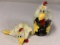 Lot of 2 Plush CHICKEN Hats Caps