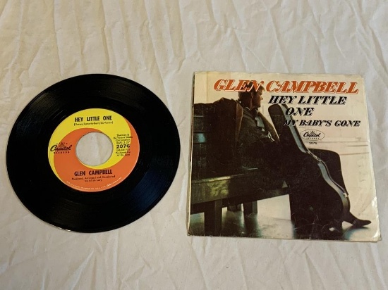 GLEN CAMPBELL Hey Little One 45 RPM Record 1968