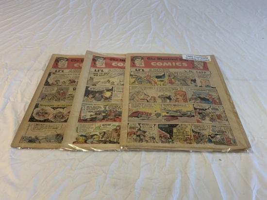 Lot of 3 1960 Sunday Chronicles Funnies Complete