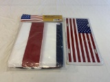 USA 3' x 5' Embroidery Flag & license plate NEW