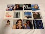 12 45 RPM Records w/ Picture Sleeves 70's 8o's