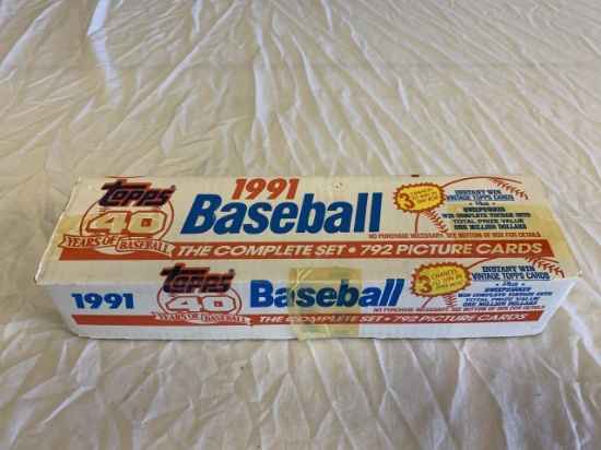 1991 Topps Baseball Complete set of 792 Cards