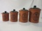 Set of 4 Terracotta Kitchen Jars