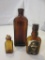 Lot of 3 Vintage Small Glass Bottles