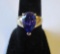 .925 Silver 4.8g Size 7 Purple Stone Ring