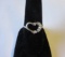 .925 Silver 2.8g Size 8 Heart Shaped Ring