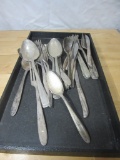 Lot of Silver Plated Forks, Knives and Spoons