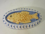 Hand Painted Ceramic Fish Mold Wall Decor