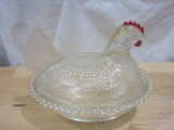 Glass Rooster Design Bowl 6