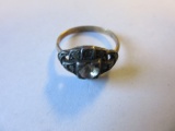 .925 Silver 1.8g Size 6 Clear Stone Ring