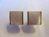 Pair of .925 Silver Square Earrings 10g Total