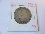 1900 .90 Silver Barber Half Dollar