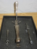 Lot of Silver Plated Tongs and Decorative Fork