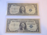 Pair of Series 1935E/1957 $1 Silver Certificates