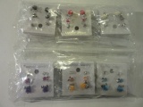 12 3-Pair Sets of Costume Pierced Earrings