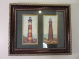 Framed and Matted Sherry Masters Lighthouse Prints