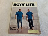 1969 Boy's Life Magazine MICKEY MANTLE & SON Cover