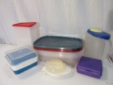 Lot of Plastic Storage Containers and Pitcher