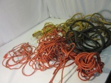 Lot of Extension Cords, One With Work Lamp