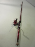 Red Okuma Fin-Chaser Fishing Rod and Reel