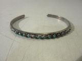 Silver Bracelet w/ Turquoise Stones