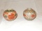 Two ceramic, hand painted miniature ceramic pots