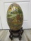 Large Asian Design Decorative Egg On Stand