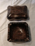 Stone trinket box and ashtray