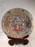 Large decorative Oriental plate 18