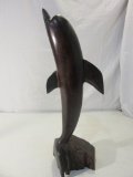 Large Carved Ironwood Dolphin