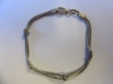 .925 Silver 6.1g Multi-Strand Bracelet 7