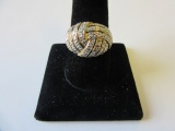 .925 Silver 7.8g Size 10 Knot Design Ring