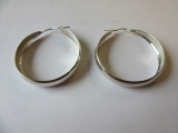 .925 Silver 6.3g Pair of Hoop Earrings