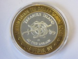 .999 Silver 1oz Treasure Island Gaming Token