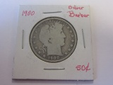 1900 .90 Silver Barber Half Dollar