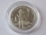 1980 .90 Silver Moscow Olympics 5 Rubles Coin