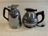 Lot of 2 Vintage Chrome Coffee Makers