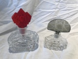 Lot of 3 Vintage Glass Perfume Bottles