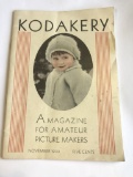 Vtg KODAKERY Nov 1930, Amateur photo Magazine