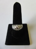 .925 Silver 4.9g Size 10 Ridged Ring