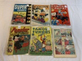 Lot of 6 1940's 10 cent Comics Books