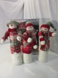 3 Plush Decorative Bendable Snowmen From Costco