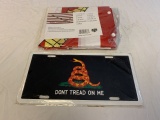 DON'T TREAD ON ME 3' x 5' Flag and License Plate