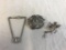 Lot of 3 Silver Pins and Broaches