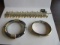 Lot of 3 Silver and Gold Tone Bracelets