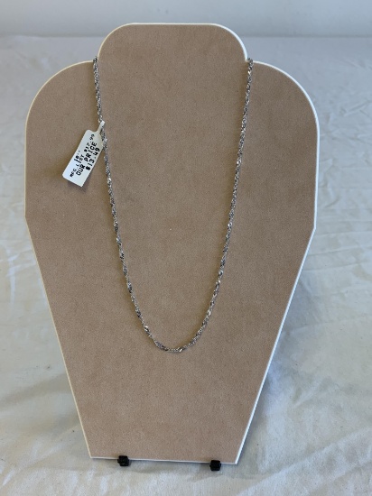 Sterling Silver 18" Sparkle Necklace-NEW with tag,