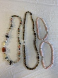 Lot of 4 Costume Jewelry Beaded Necklaces