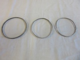 Lot of 3 Silver Bangles